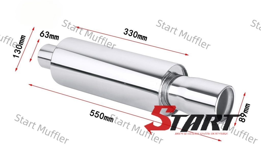 SSC-4A Universal Stainless Steel Exhaust Pipe Racing Muffler Tip Car Exhaust Pipe