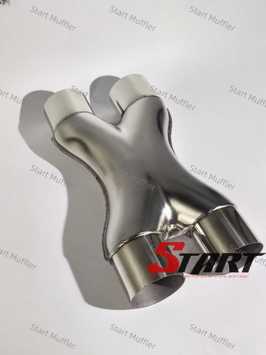 LTQ-2 Exhaust System Stamped X Pipe  Stainless Steel 2'' 2.25'' 2.5'' 3'' Inlet Outlet  Adapter Weld-on