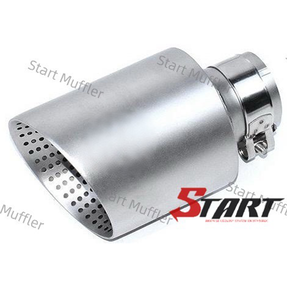A6S11-1 Exhaust Nozzle Matte Stainless Steel Large Diameter Open Car Muffler System Car Muffler Trim Mesh Tailpipe