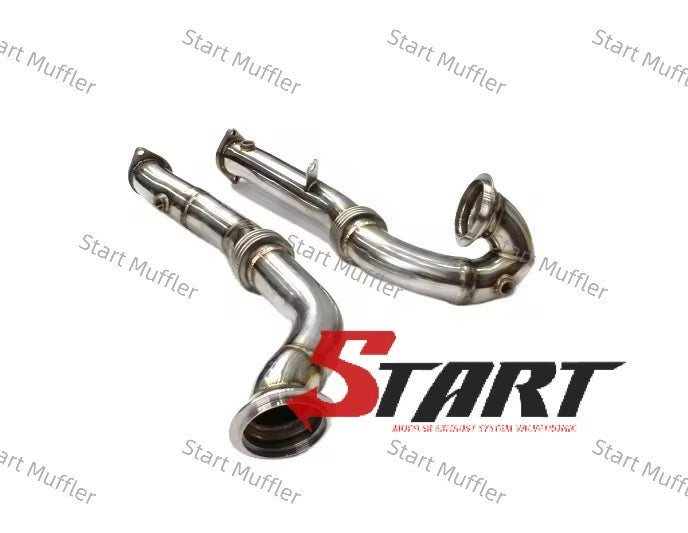EDM-8 High Flow Stainless Steel Catless Exhaust Downpipes for BMW X5/X6 N54 2009-2017 3.0T