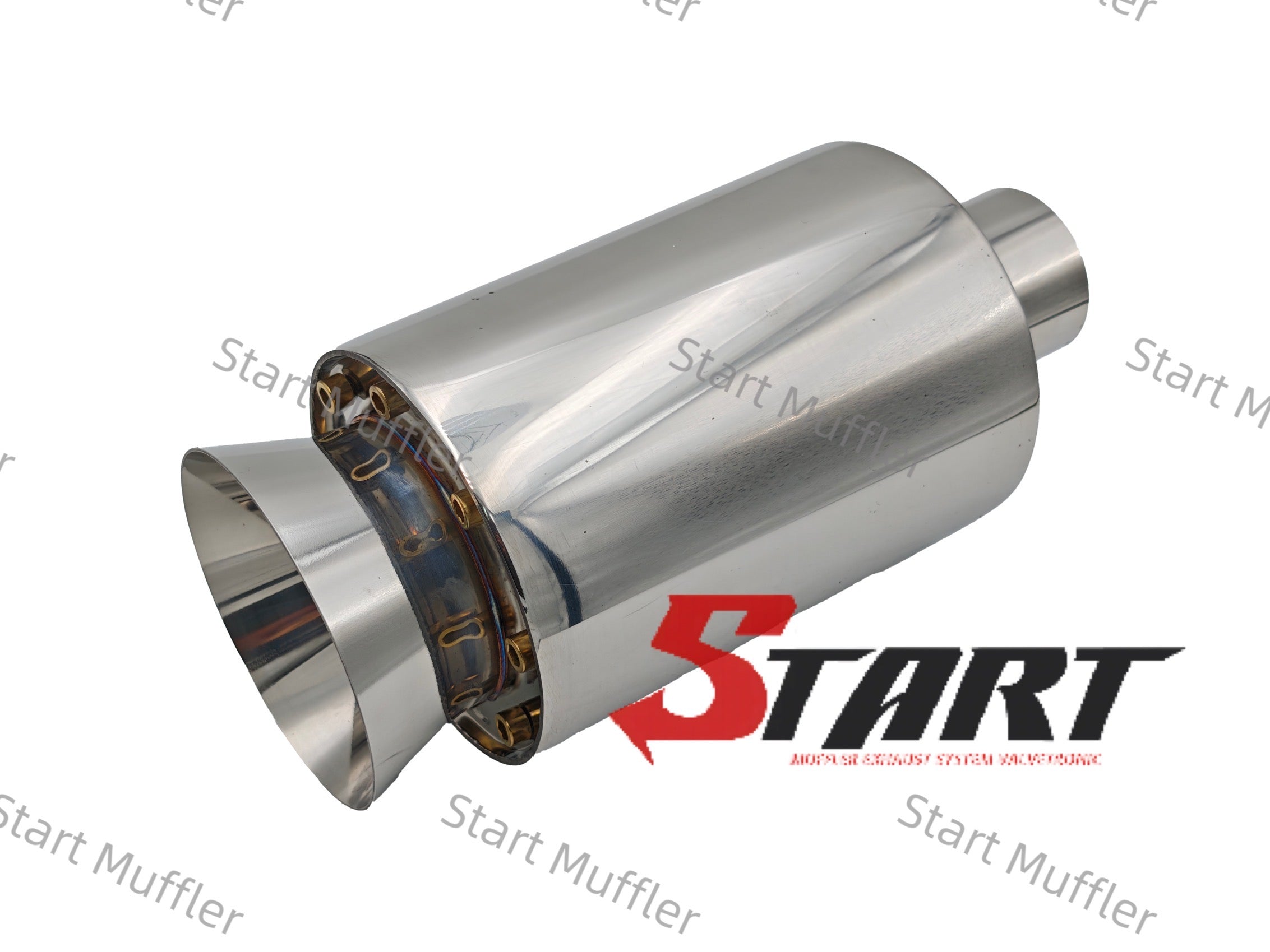 SSC-12A Bell Mouth Drum Silencer Stainless Steel Modified Pipe Tail Throat