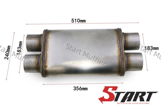 MG-9 High Performance Valve Drum Silencer Muffler Suitable for Standard