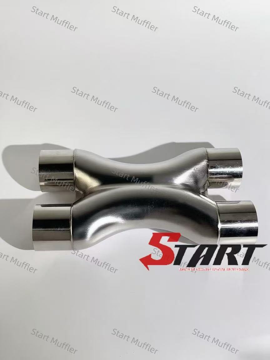 LTQ-2 Exhaust System Stamped X Pipe  Stainless Steel 2'' 2.25'' 2.5'' 3'' Inlet Outlet  Adapter Weld-on