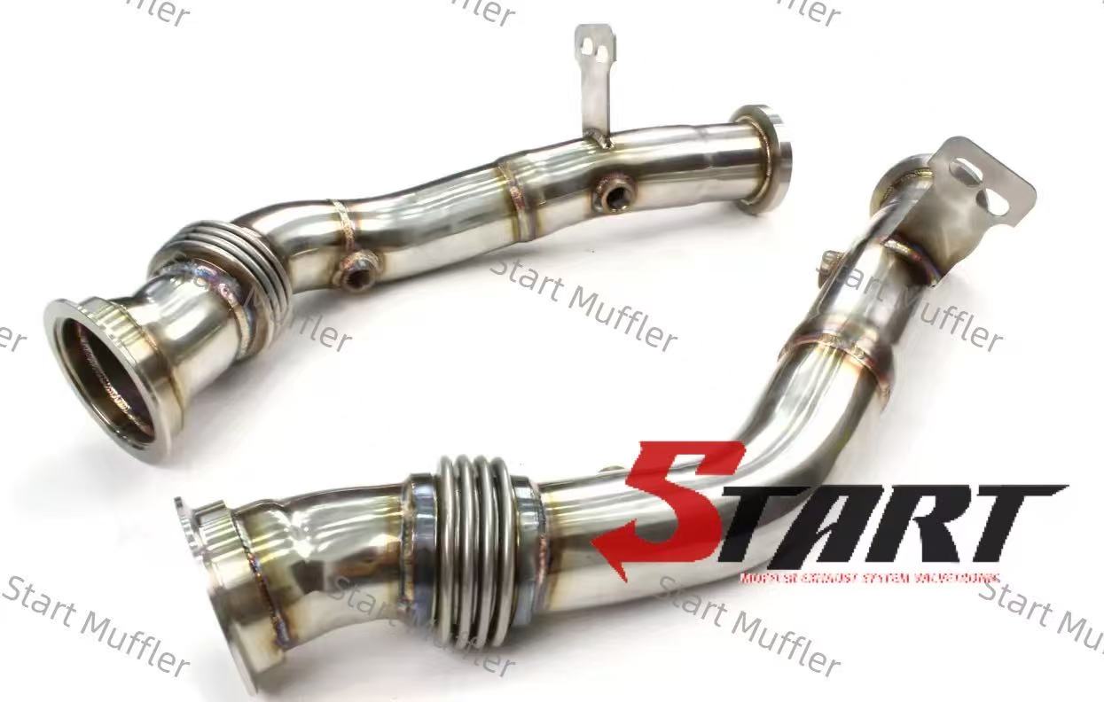 EDB-5 High flow Stainless Steel Car Exhaust Downpipe For Benz C43 W205 AMG 2018-2020 3.0T