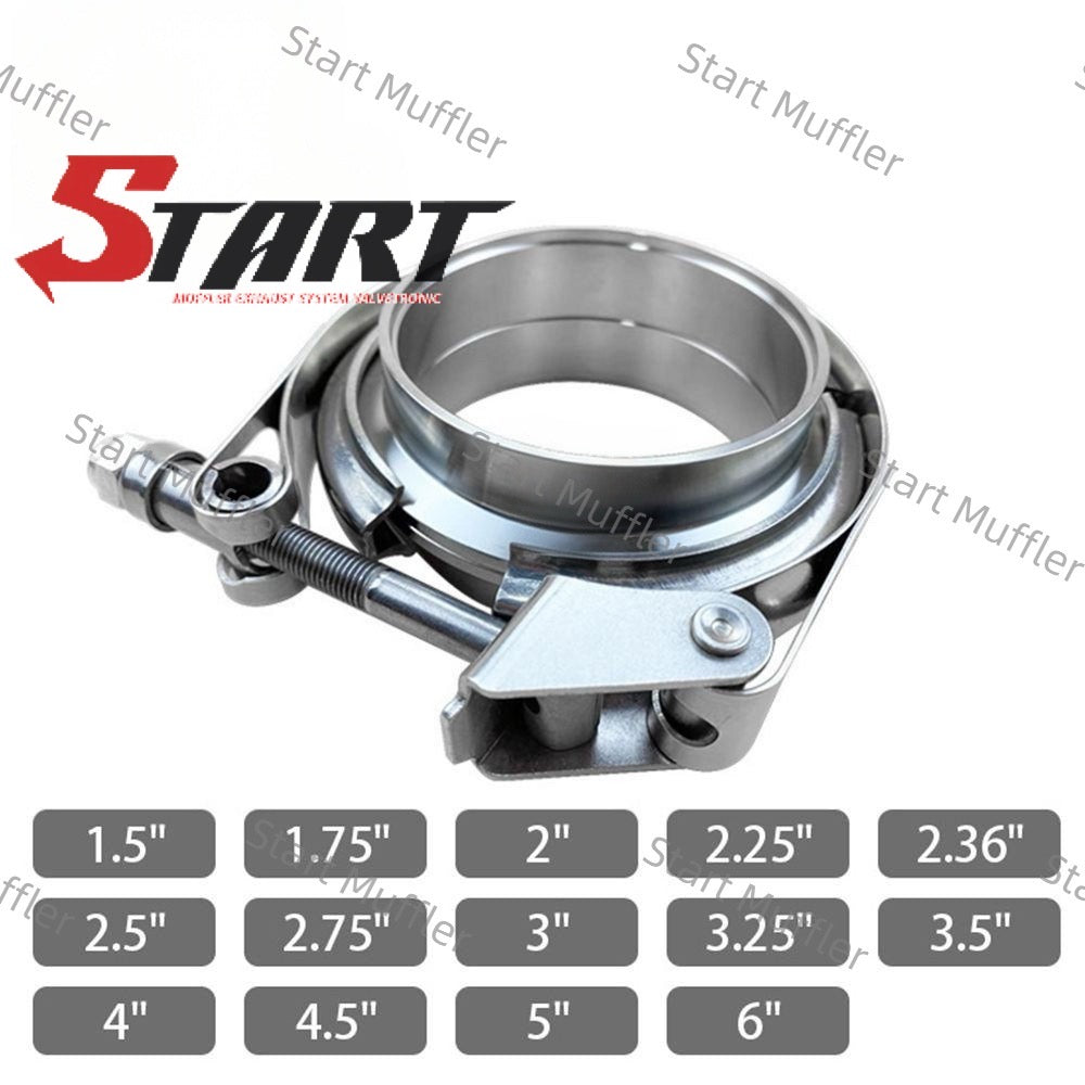 KG-5 Exhaust Pipe V-clip Hose Clamps V Band Clamp With SUS 304 Stainless Steel Flanges for Turbo Vband Flange