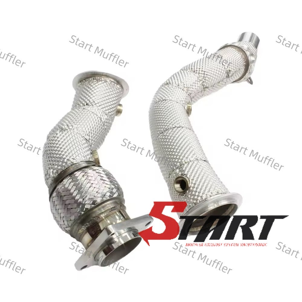 EDM-1 High Quality Exhaust Downpipe for BMW M2C 2018 4.0T M3 M4/F80/F82/G80/G82 3.0T Stainless Steel High Flow Catted Downpipe Car Exhaust System