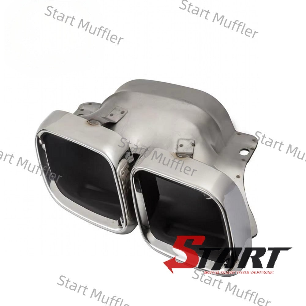 C7 Split Type Square Mouth Tail Pipe Exhaust Head Muffler For Benz W206-W223 2021+Upgraded C63-S63