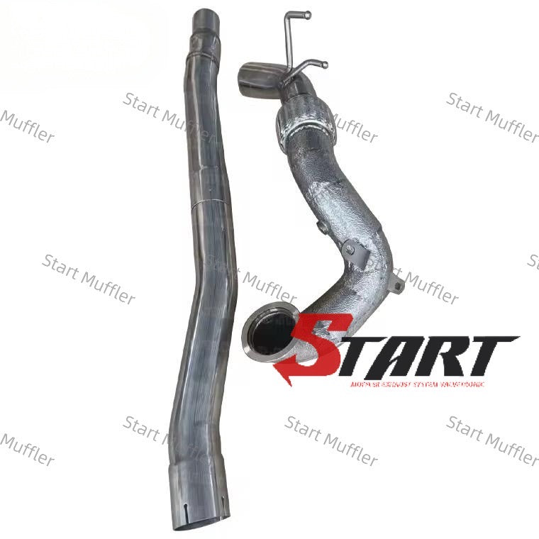 EDA-1 High Flow Stainless Steel Racing Exhaust Super System for Audi S3 2014-2018 2.0T Catless Downpipe with Heat Shield