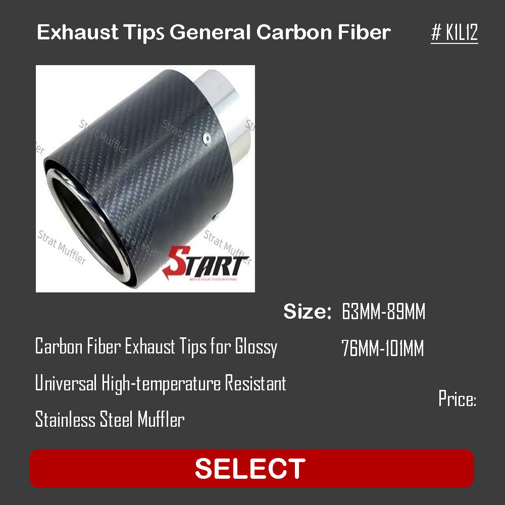 Exhaust Tips General Carbon Fiber K1L12