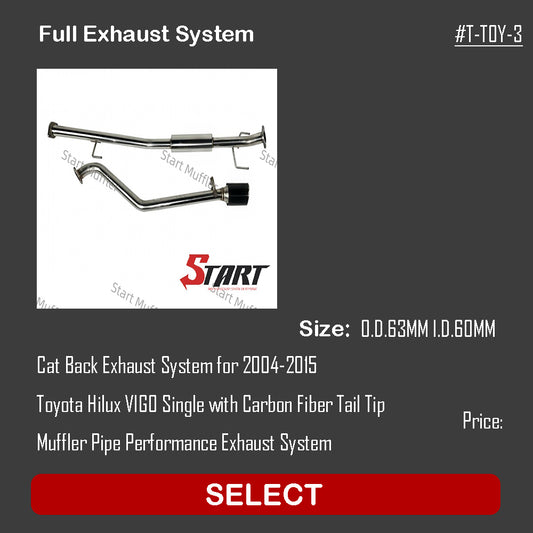 Full Exhaust System T-TOY-3