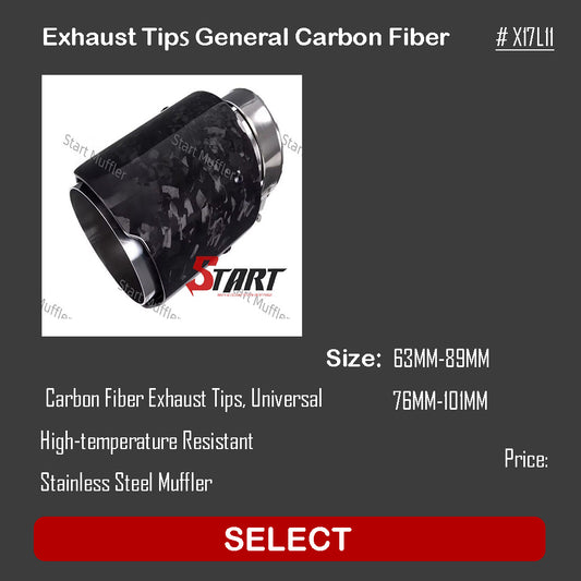 Exhaust Tips General Carbon Fiber X17L11