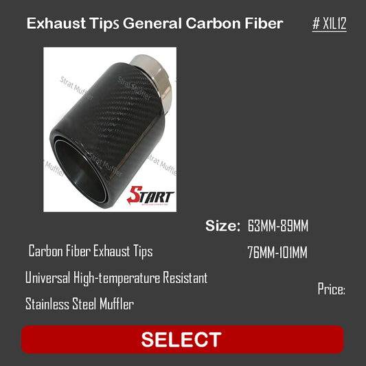 Exhaust Tips General Carbon Fiber X1L12