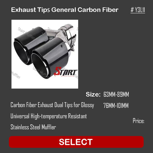 Exhaust Tips General Carbon Fiber Y3L11