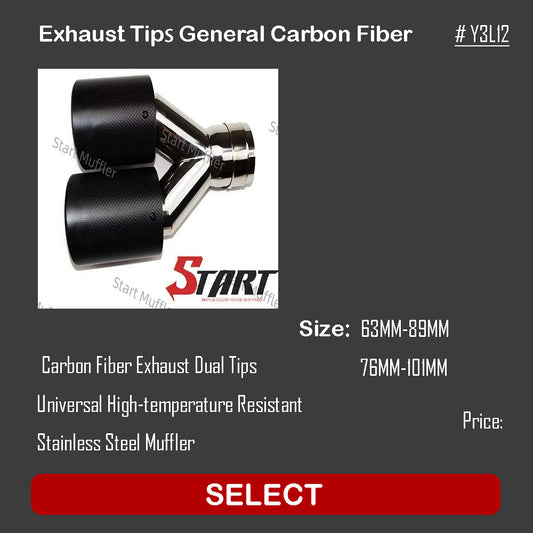 Exhaust Tips General Carbon Fiber Y3L12