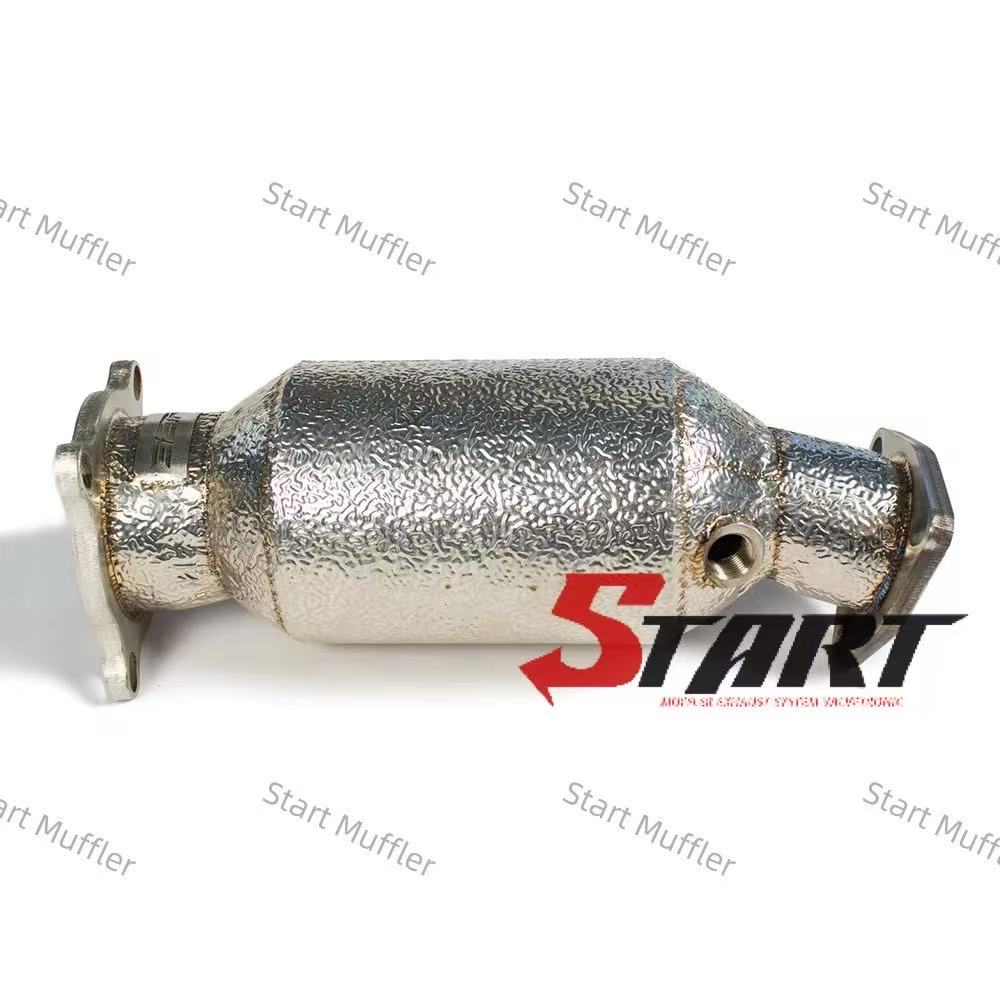 EDA-5 High Flow Stainless Steel Racing Exhaust Super System for Audi A4 A5 B9 2017-2021 2.0T Q5L B9 2019-2021 2.0T Catless Downpipe with Heat Shield
