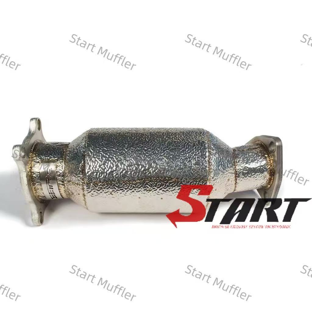 EDA-5 High Flow Stainless Steel Racing Exhaust Super System for Audi A4 A5 B9 2017-2021 2.0T Q5L B9 2019-2021 2.0T Catless Downpipe with Heat Shield