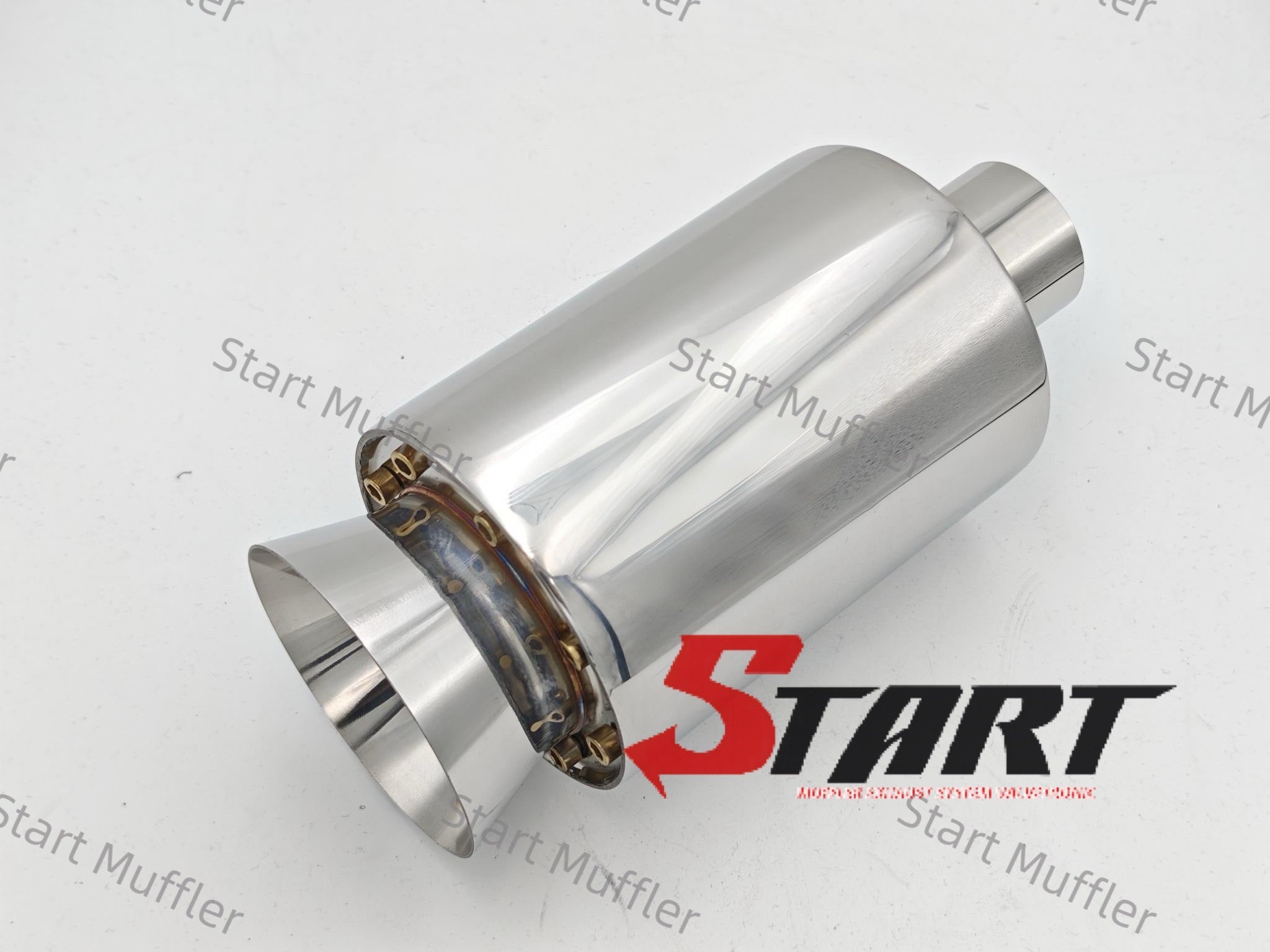 SSC-12A Bell Mouth Drum Silencer Stainless Steel Modified Pipe Tail Throat