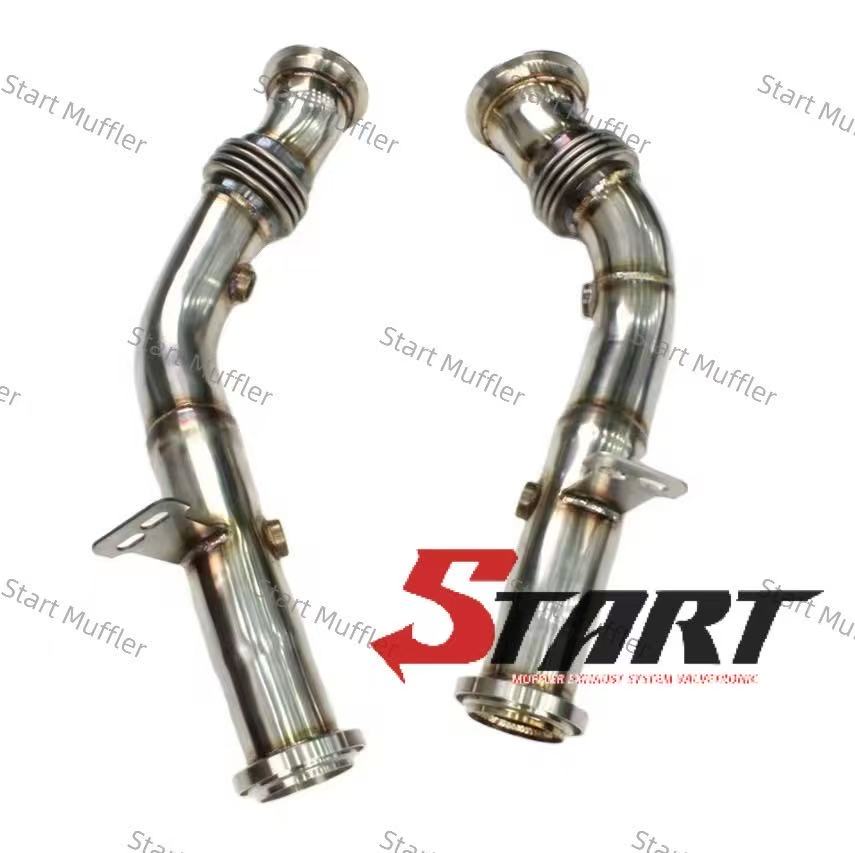 EDB-5 High flow Stainless Steel Car Exhaust Downpipe For Benz C43 W205 AMG 2018-2020 3.0T